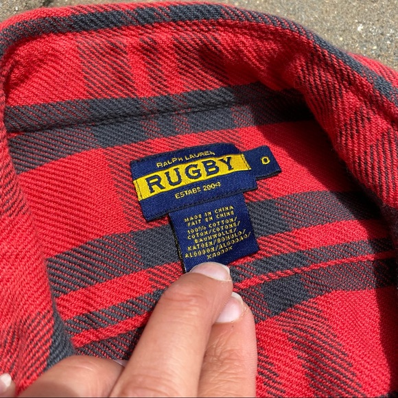 Rugby Ralph Lauren Ruffle Flannel Plaid Shirt - Picture 2 of 7